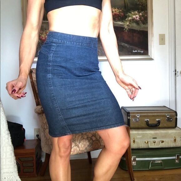 Converse one star denim Jean skirt - Picture 1 of 5